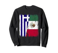 Grecia Messico Mezza Bandiera Greco Messicano Patrimonio Felpa