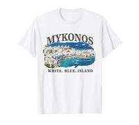 Grecia Mykonos Isole Greche Vacanza Viaggio Souvenir Maglietta