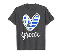 Grecia patriottica mappa cuore indipendenza bandiera greca ragazzi bambini Maglietta