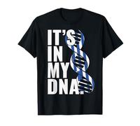 Grecia Roots Flag Fingerprint Graphic Patriotic Maglietta