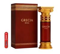 Grecia Rosa Extrait de Parfum 100 ml, Profumo Arabo Unisex a Lunga Durata, Include Atomizzatore Ricaricabile, Frutti Rossi Vaniglia Muschio, Fragranza Floreale, Dolce e Ambra (Grecia Rosa Extrait)