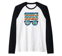 Grecia Squad Vacation Crew Travel Vibes Santorini Mykonos Maglia con Maniche Raglan