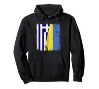 Grecia Ucraina Mezza Bandiera Patrimonio Greco ucraino Felpa con Cappuccio