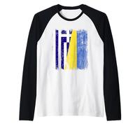 Grecia Ucraina Mezza Bandiera Patrimonio Greco ucraino Maglia con Maniche Raglan