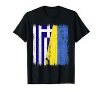 Grecia Ucraina Mezza Bandiera Patrimonio Greco ucraino Maglietta
