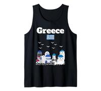 Grecia Viaggio Vacanza Souvenir architettura Greca Bandiera Greca Canotta