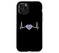 Grecia Vintage Battito del Cuore Bandiera Greco Custodia per iPhone 11 Pro