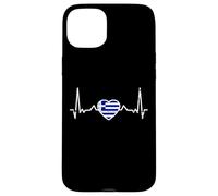 Grecia Vintage Battito del Cuore Bandiera Greco Custodia per iPhone 15 Plus