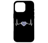 Grecia Vintage Battito del Cuore Bandiera Greco Custodia per iPhone 16 Pro