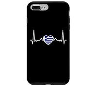 Grecia Vintage Battito del Cuore Bandiera Greco Custodia per iPhone 7 Plus/8 Plus