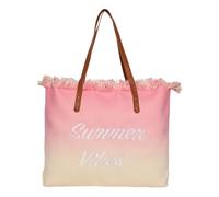 GRECIILOOKS Summer Vibes - Borsa tote da donna, in tela sfumata, con top sfilacciato e manici in ecopelle, borsa a tracolla di grande capacità per laptop, oggetti essenziali, Rosa chiaro, Large