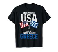 Greco Americano La Mia Storia Iniziata In Grecia Vintage Maglietta