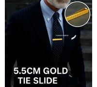 Greco Chiave Design 316L Acciaio Lusso da Uomo Oro Fermacravatta 5.5CM Inox BAR