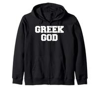 Greco Dio Divertente Fraternità College Frat Partito Greco Felpa con Cappuccio