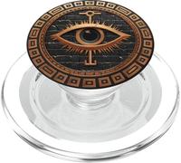 Greco Evil Eye Greco Chiave greca Protezione Turca Simbolo Medievale PopSockets PopGrip per MagSafe