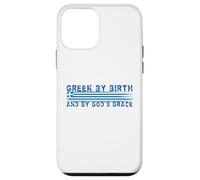 Greco per nascita e per Gods Grace Orgoglio nazionale etnico Custodia per iPhone 12 mini