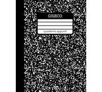Greco Quaderno Appunti: Quaderno a righe per scuole superiori - liceo classico, quaderno in stile americano per appunti