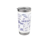 Greco Souvenir Bambini Famose Icone dalla Grecia Ragazzi Ragazze Bicchiere termico in acciaio inox doppia parete