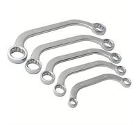 GrecoShop Chiavi Poligonali Doppia Testa Curve ad U Set 5 Pezzi