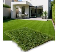 GrecoShop Prato Sintetico 1x5 m Tappeto Erba Artificiale Altezza 20 mm Manto Erboso Drenante per Giardino Terrazzo Balcone Esterno Realistico Resistente UV Facile Installazione