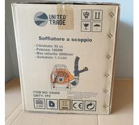 GrecoShop Soffiatore a scoppio 43 CC per foglie a spalla zaino, Nero