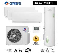 GREE Climatizzatore PULAR trial split 9+9+12 con serbatoio ACS 200 Lt