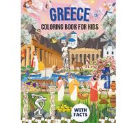 Greece Coloring Book for kids with facts