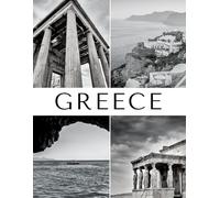 GREECE - Large Stack Decorative Black & White Coffee Table Book: Beautiful Travel Photography-Inspired Interior Design Element for Home/Office Decor