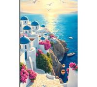 Greece Travel Journal | Santorini Souvenir Notebook to Record Your Vacation Memories, Travel Notes & European Adventures - 120 Wide Ruled Pages