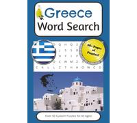Greece Word Search: A Greek Word Search Puzzle with Easy to Read Print about Culture, History, Mythology, and More | 6x9 inches, 110 pages | Great ... Holidays, Relaxation, and Fun Learning
