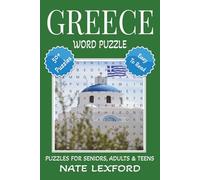 Greece Word Search Puzzle Book: Word Searches with Easy to Read Print about Greece, Athens, Greek Mythology and more | 6x9 inches, 110 pages |50+ Puzzles … Gifts for Vacations, Holidays and Free Times
