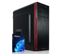 Greed® Basic V2 PC fisso AMD Ryzen 5 4600G 6 Core - Desktop veloce + computer per ufficio e casa Workstation con 4,2 GHz, 8 GB RAM/RAM - 256 GB SSD - DVD+RW - USB3.1 - Wi-Fi, incl. Windows 11 Pro