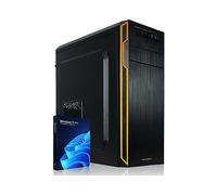 GREED® PC Basic con Intel Celeron G5905 - Calcolatrice veloce + computer per ufficio e casa ufficio con 3,5 GHz, 8 GB di RAM/memoria SSD da 512 GB - DVD+RW - USB3.0 - WLAN, con Windows 11 Pro