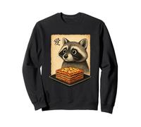 Greedy Procione Lasagne Giapponese Anime Style Gourmet Racoon Felpa
