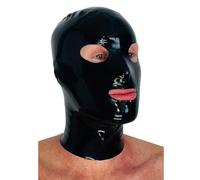 GREEFEI Lattice Testa Coperchio Nero Gomma Maschera,Testa Cappuccio in Lattice Fatto a Mano Cerniera Posteriore,Gioco di Ruolo di Party Abbigliamento L