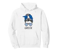 Greek Girl Greek Heritage Greece Flag Felpa con Cappuccio
