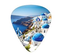 Greek Island Sea View Print 12 pezzi plettri per chitarra e ukulele, regalo unico per chitarra