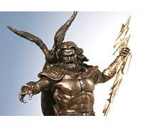 Greek King God Zeus Jupiter Thunder Statue Sculpture Figure Bronze Finish 20cm / 7.89 inches