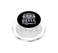 Greek Queen Greece Flag Proud Greek Woman PopSockets PopGrip per MagSafe