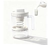 Greek Yogurt Strainer with Spring-Loaded Press, Ultra-Fine Mesh Bags (3), Adjustable Twist Knob Whey Separator, BPA-Free Yogurt Filter Jar, Holds 450 g Yogurt, 270 ml Whey Collector(White)