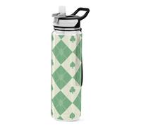 Greem Beige Poker progettato bottiglia d'acqua per lo sport per università Design unico Decor diario viaggio casa ufficio
