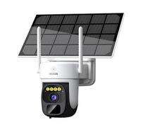 GREEMCAM 2K HD, Full Color Night Vision, Outdoor 8000 mAh Battery Security Camera, 3 W Solar Panel, 360° PTZ, 2,4 GHz WLAN Camera con sensore di movimento PIR, audio a 2 vie, Cloud/SD Card Storage,