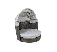 greemotion Cuccia per cani con tetto in polyrattan e cuscino, ca. 78 x 61/100 x 83 cm