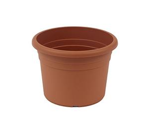 Greemotion Macetero Fiona, redonda, de plástico, 70 cm de diámetro en terracota