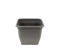 greemotion planter Pia grigio antracite - vaso per fiori 28x28cm - quadrato per fiori 9L - fioriera in plastica resistente ai raggi UV - vaso per piante resistenti al gelo - fioriera con for