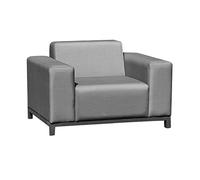 greemotion Poltrona interno soggiorno, poltrona in tessuto, poltrona cubo giardino, grigio antracite, ca. 105 x 64 x 82 cm