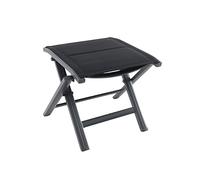 Greemotion Sgabello pieghevole Grenada, sgabello da giardino utilizzabile in interni ed esterni, sgabello in alluminio con rivestimento imbottito in textilene, resistente alle intemperie e facile da
