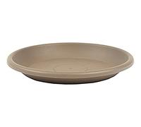 greemotion Sottopentola per fiori tortora - Sottovaso con fiori da 49 cm di diametro altezza 6,8 cm - Sottovaso in plastica - Sottovaso rotondo - Vaso per piante