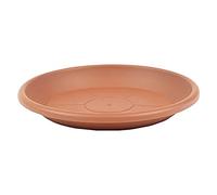 greemotion Sottovaso in terracotta - Sottovaso con fiori da 29 cm di diametro, altezza 3,8 cm - Sottovaso in plastica - Sottovaso rotondo - Vaso per piante