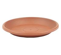 Greemotion Sottovaso in Terracotta - Vaso per Piante con Fiori da 24 cm di Diametro, Altezza 3,1 cm - Rotondo in Plastica
